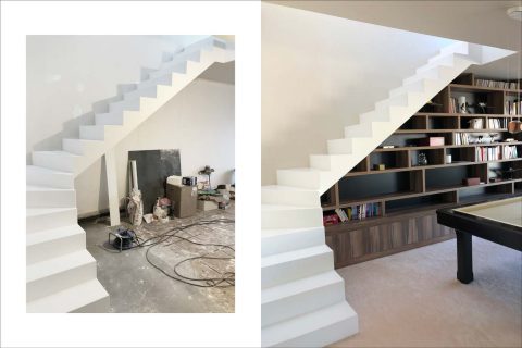 escalier sur mesure pierre acrylique Sevran