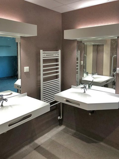 lavabo sur mesure pierre acrylique Villepinte