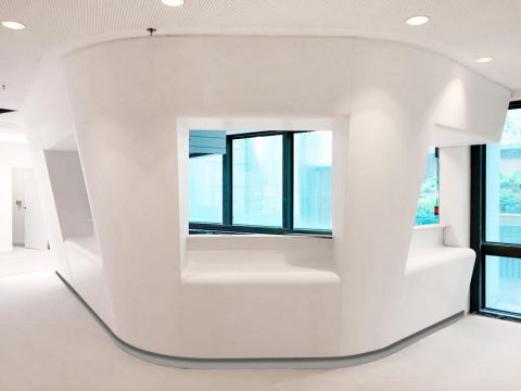 banque d 'accueil hopital pierre acrylique Villepinte